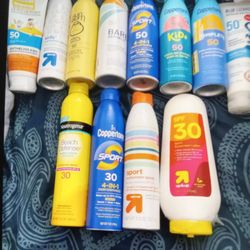 New.   All 10 Each. Sun Screen