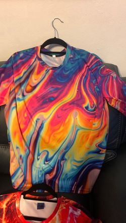 Colorful Marble Print Graphic T-Shirt