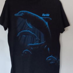 Vintage 90s Florida Dolphins Nature Tshirt Large
