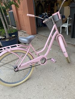 Pink Cruiser Bike with Basket $60