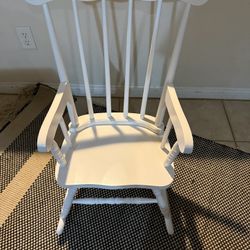 White Rocking Kids Chair 