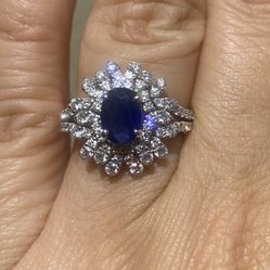 Real Diamond 18k Sapphire 