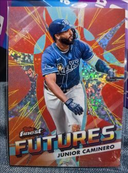 Topps Finest Futures Junior Caminero Baseball Card