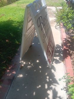 standing store sign
