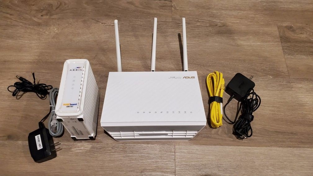 Sell the modem SB6183 and ASUS router RT-AC68W