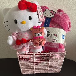 Hello Kitty Valentine Gift Basket 