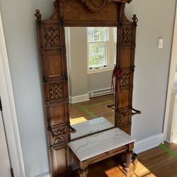 Hall Tree With Mirror