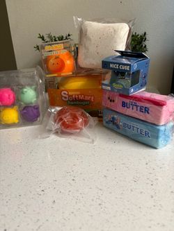 Squishy Toy Bundle – Stitch, Butter, Hamburger & More
