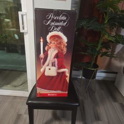 Santa’s Best Collectible Porcelain Animated Doll, Patricia