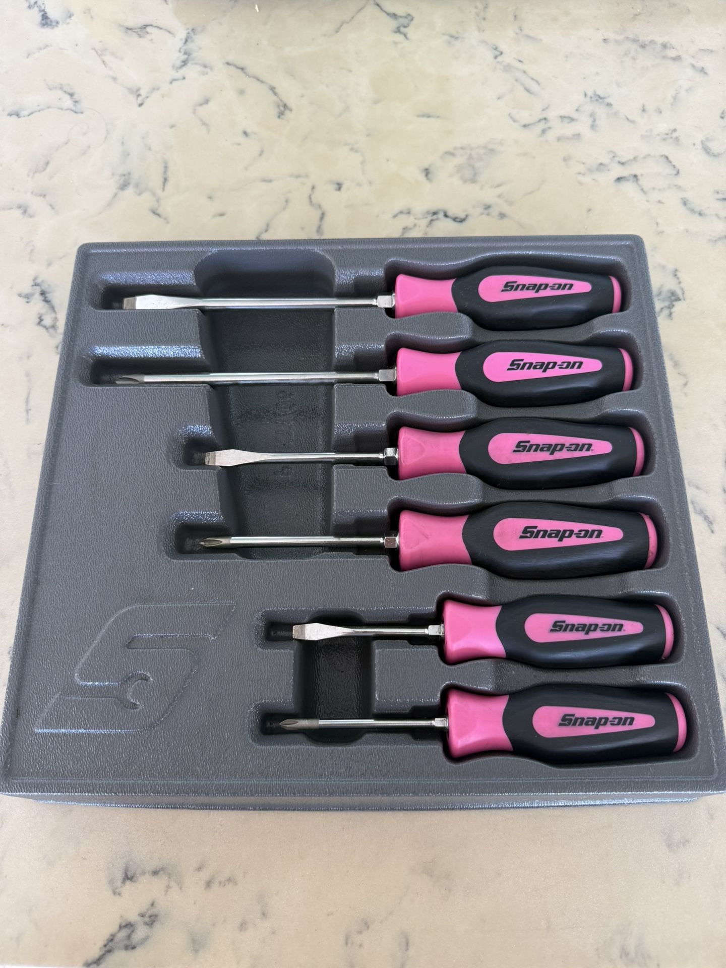 Snap-On 6 pc Combination Instinct® Soft Grip Screwdriver Set (Pink)