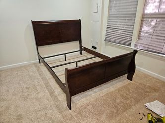 Free local delivery cherry color B3850 full bed frame only special