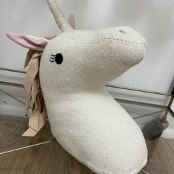 Unicorn Head Plush Wall Mount Decor