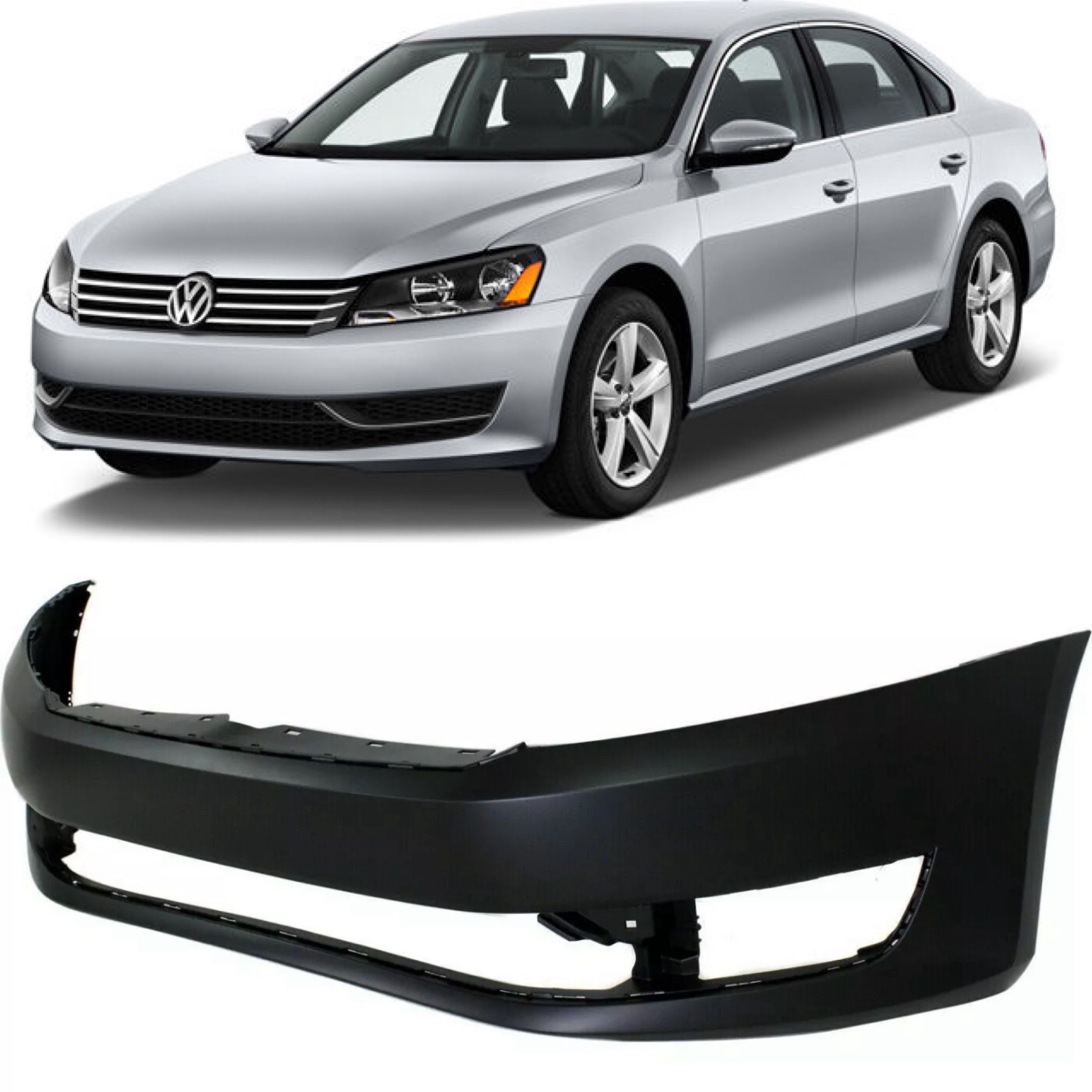 VW Passat Front Bumper 2012 to 2015 OEM Material Polypropylene Brand New