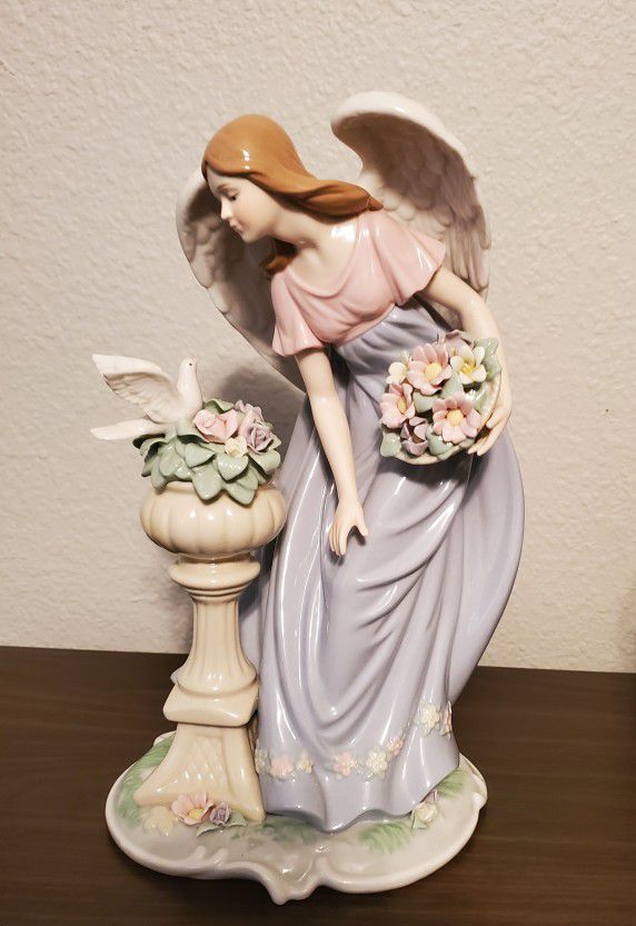 12" Porcelain Angel Figurine 