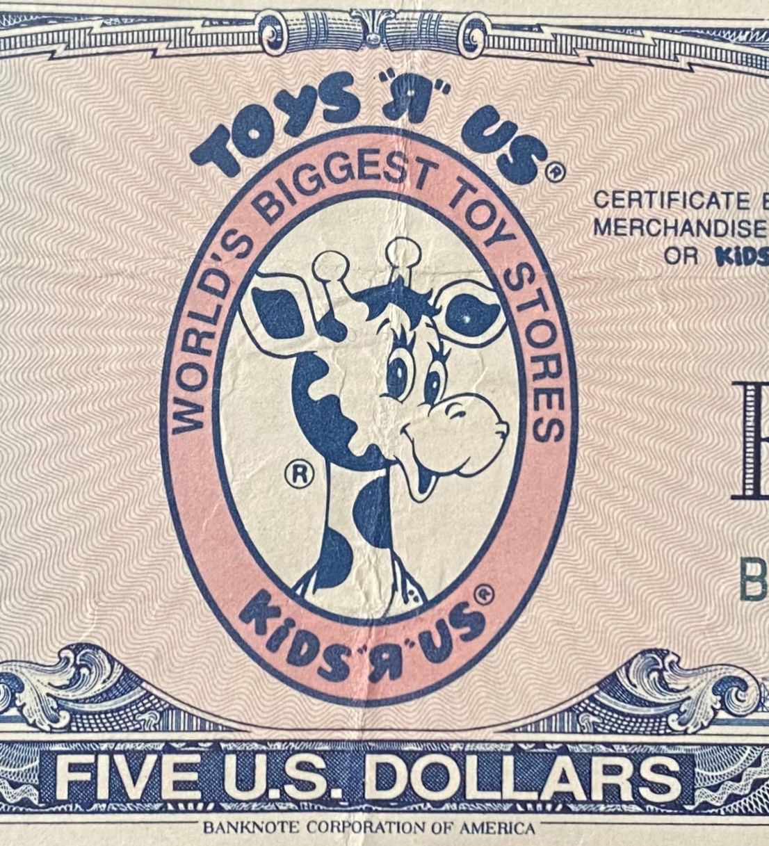 Vintage Toys R Us Geoffrey Dollars