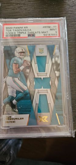 Tua Tagovailoa rookie triple threats mat psa9