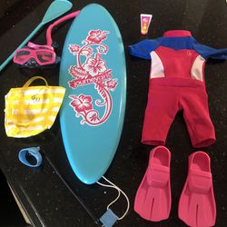Journey Girls Summer Surf Set For 18” Dolls