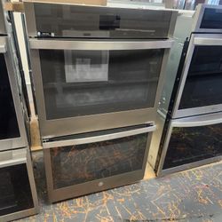 Ge 30 Inch Electric Double Wall Oven Dark Grey Convection Air Fry