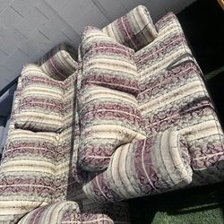 Retro Couch And Love Seat