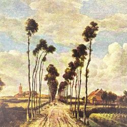 Meindert Lubbertszoon Hobbema The Avenue Original Vintage Fine Dutch Art Print 1930’s USA Printed Antique Collectible