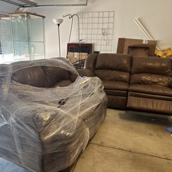 Brown Leather Sofas (recliners)