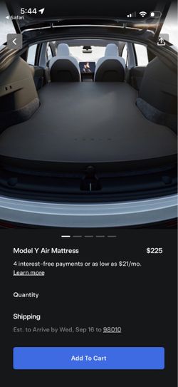 New Tesla Model Y Mattress