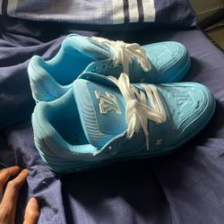 Louis Vuitton Trainer Blue Embossed Monogram