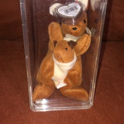 Vintage Pouch And Baby Beanie Baby