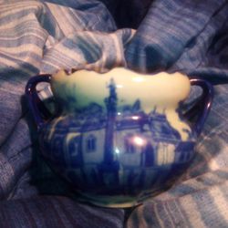 Vintage Flow Blue, Victoria Ironstone Bowl