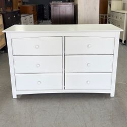 White 6 Drawer Dresser