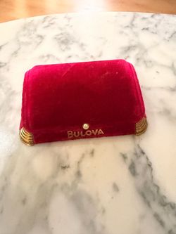 Bulova Red Velvet Jewelry Box