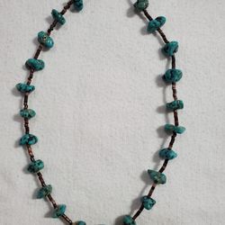 Turquoise Nuggets & Penshell Heishi Beads