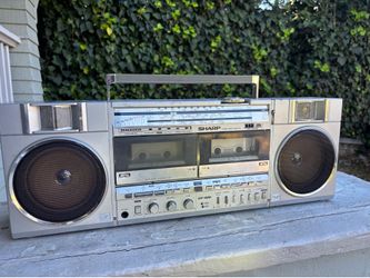 Sharp boombox boom box ghetto blaster stereo cassette radio