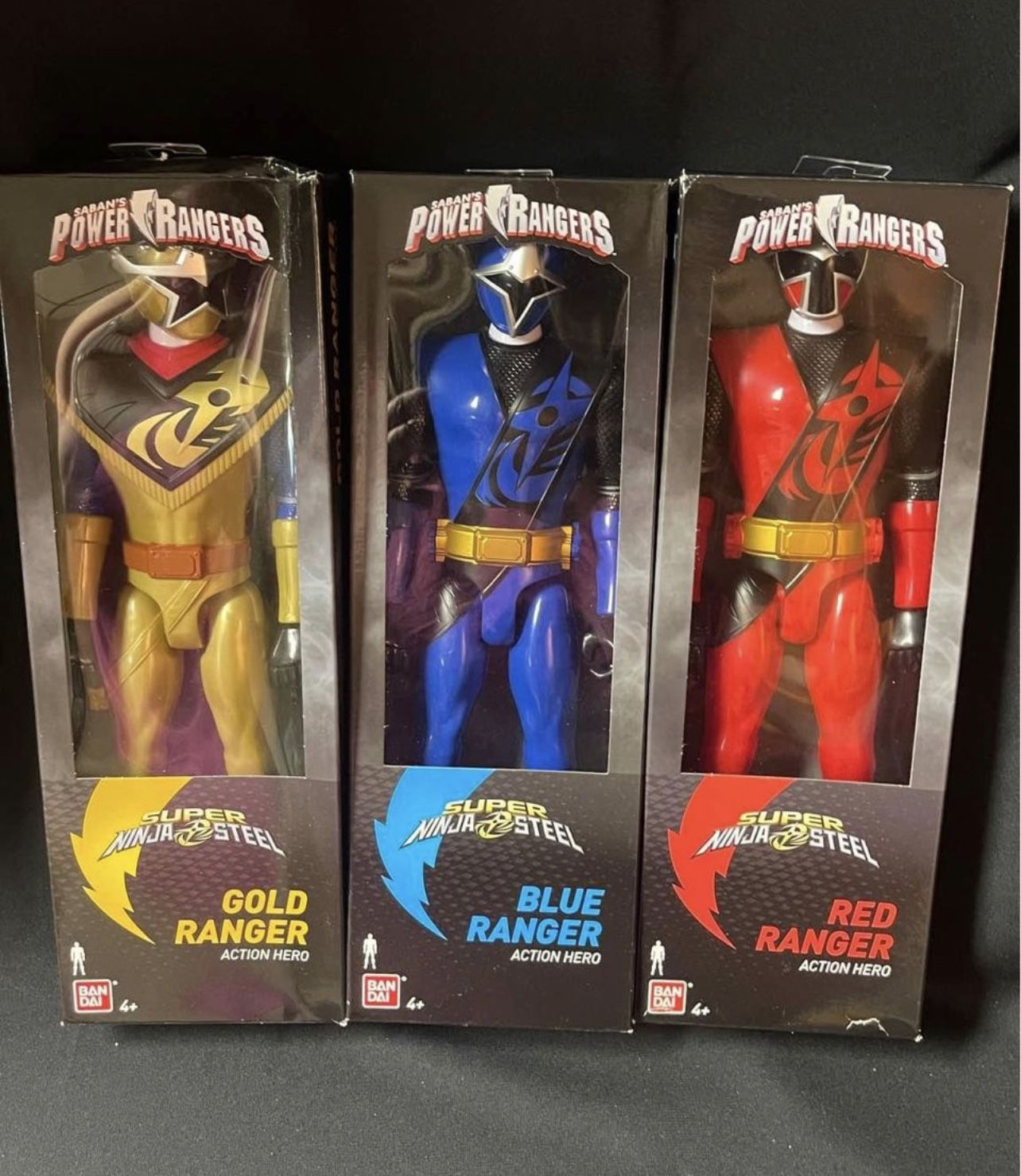 Power Rangers Super Ninja Steel Hero Action Figure Red Ranger - Gold Ranger - Red Ranger