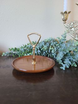 MCM Vintage myrtlewood trinket tray