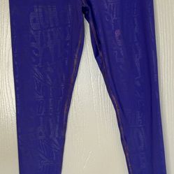 NWT Zumba Marvelous High Waisted Workout Dance Gym Leggings Purple Size M 