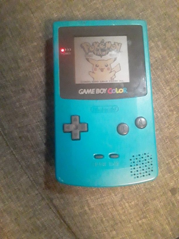 Gameboy Color With Pokemon Yellow Game