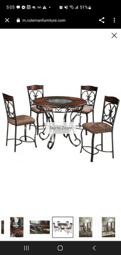 Dining Room Table With Tempered Glass And Chairs Set Ashley Furniture. Bought Brand New For 800 In Good Condition