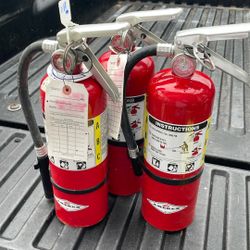 Fire Extinguishers Set Of 3