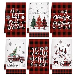 6 Pack Christmas Kitchen Towels