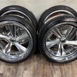 NEW US MAGS 22x10.5 all around. NOT STAGGERED! wrapped in arroyo 295/30r22