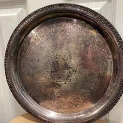 Wilcox International Silver Co. Vintage Serving Tray Rose Marie #7076 (14”)