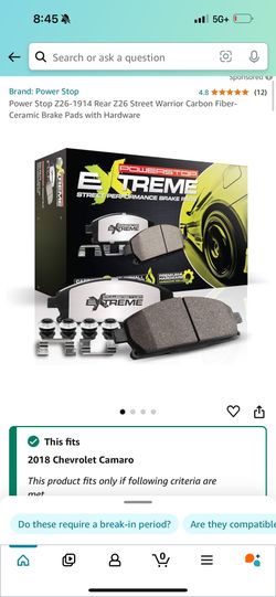 Chevy Camaro Brake Pads Powerstop