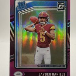 Jayden Daniels Optic Pink Prizm Rated Rookie