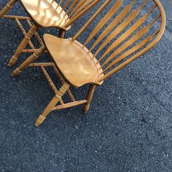 2 Solid wood chairs good condition