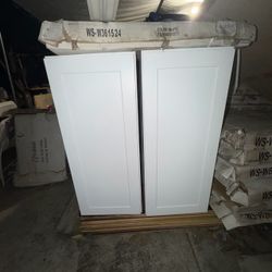 White Shaker Cabinet Doors 18in by 42in