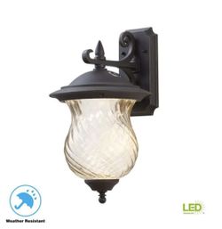 Home Decorators Aged Patina Outdoor LED Wall Lantern W/ Photocell