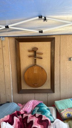 Mid-century modern three dimensional picture teakwood