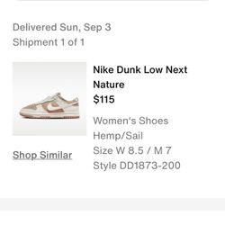 Nike dunk shoes woman’s size 8.5