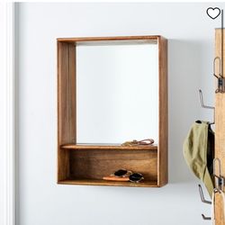 West Elm Mirror Cubby Solid Wood / Set Avail